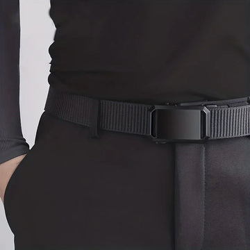 New Automatic Buckle Belt, Canvas Tactical Workwear Casual Outdoor Military Training Pants Belt For Men Apsilon