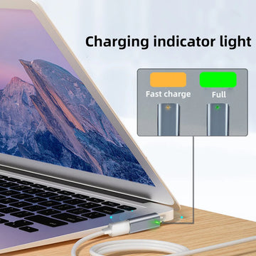 USB Type-C Magnetic PD Adapter for Magsafe 1 2 MacBook Air Pro LED Indicator 100W Fast Charging Magnetic Plug Adapter Apsilon