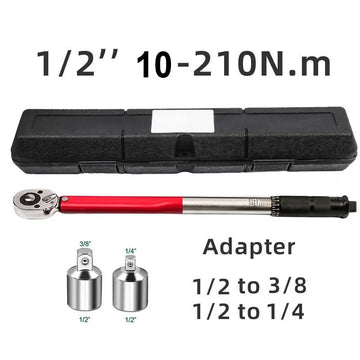 10-210N.m Torque Wrench 1/2"  Precise Reversible Ratchet Torques Key Professional Bicycle Motorcycle Car Automotive Tool Apsilon