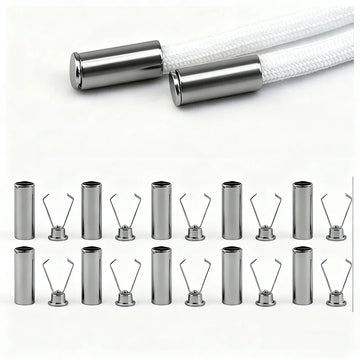 10pcs Heavy Duty Cord Locks Adjustable Metal Clips Secure Fastening for Shoelaces Bags Hoodies DIY Crafts Organizing Cables Apsilon