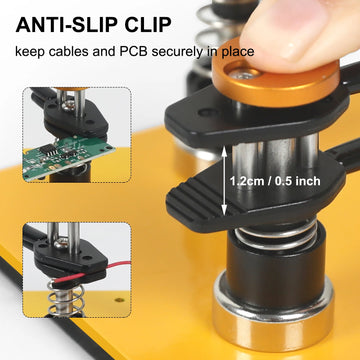 NEWACALOX Magnetic Helping Hand Soldering Third Hand Tool with Alligator Clips Flexible Metal Arms Electronic Repair Tool Apsilon