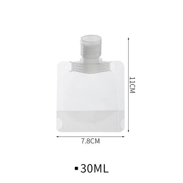 5Pcs Travel Bottles Empty Squeeze Bag Refillable Lotion Dispenser Bag Shampoo Toiletries Liquid Cosmetic Container Storage Pouch Apsilon