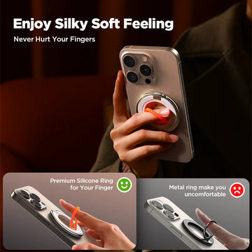 Joyroom Ring Phone Holder Colorful Magnetic Kickstand Silicone Ring Magnetic Phone Grip Holder Stand For iPhone Samsung Huawei Apsilon