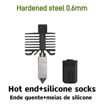Bambu Original X1/P1 Series Hotend Kit Hardened Steel Nozzle 0.2/0.4/0.6/0.8mm For Bambu lab X1C X1 P1P P1S 3D Printer Parts Apsilon