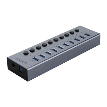 ORICO Powered USB Hub Splitter Socket with Multi USB 3.0 Port Slot Plug On-Off Key Switch Dock Power Strip Adapter for PC Lapto Apsilon
