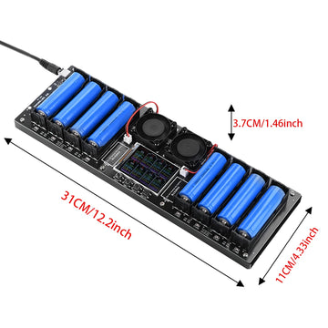 8-Channel 18650 Lithium Battery Auto Charge/Discharge Tester Capacity Internal Resistance Tester 2.4-in Screen DC 5V EU/US Plug Apsilon