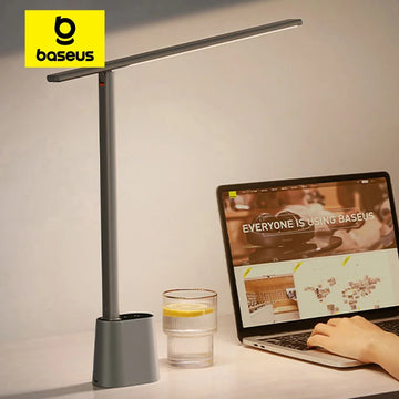 Baseus LED Desk Lamp Eye Protection Study Dimmable Office Light Foldable Table Lamp Smart Adaptive Brightness Bedside Read Lamp Apsilon