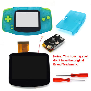 HISPEEDIDO Rechargeable for GBA V5 IPS HD 720x480 Drop-in Screen Kits No Welding Required Desaturation FRM OSD W/Shell Apsilon