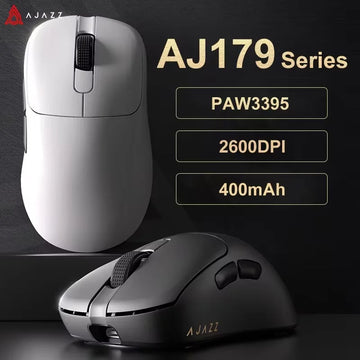 AJAZZ AJ179 PRO PAW3395 Lightweight Wired Wireless Mouse with Magnetic Charging Base Ergonomic Macro Gaming Mouse for PC Laptop Apsilon