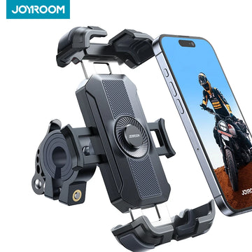 Joyroom Motorcycle Phone Mount Upgrade Bike Phone Holder Ultra-Stable Bicycle Phone Mount Handlebar Cell Phone Clamp for Scooter Apsilon