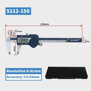 SHAHE Hardened Stainless Steel Digital Caliper Electronic Vernier Caliper Micrometer Measuring Tools Apsilon