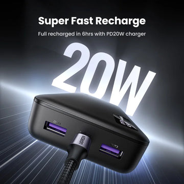 UGREEN 20000mAh PD 20W Power Bank Fast Charge Portable PowerBank for iPhone 17 16 15 Pro Max Xiaomi Phone External Battery 30W Apsilon