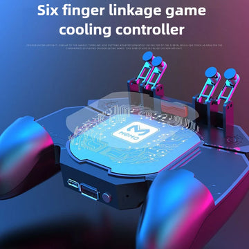 MEMO DL88 2 in 1 Mobile Phone 6 Finger Gamepad Joystick Controller with Semiconductor Cooling Radiator for IOS Android Universal Apsilon
