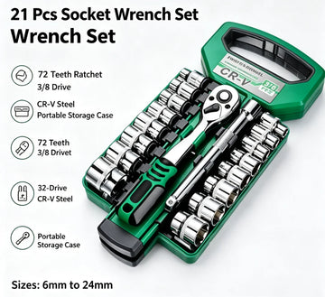 HTMCK 72 Drive Socket Set 1/4"-3/8"-1/2", Ratchet Wrench Sockets Compact Sockets for Car Repair Mechanic Tool for Auto Repair Apsilon