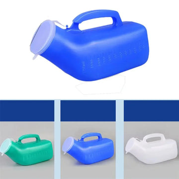 Portable Men Mobile 1200ml Toilet Car Travel Camp Urine Pee Handle Urinal Storage Urinary Bottle Disability Old Man Helper Apsilon
