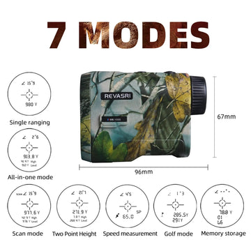 REVASRI Hunting Laser Rangefinder 1000M with Type-C Rechargeable Hunting Range Finder with Target Acquisition Technology Apsilon