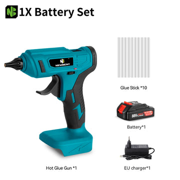 NEWBENY Electric Hot Melt Glue Gun Cordless Efficient Household DIY Repair Glue Gun with 11mm Glue Stic For Makita Battery Pin Apsilon