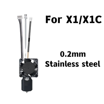 Bambu Original X1/P1 Series Hotend Kit Hardened Steel Nozzle 0.2/0.4/0.6/0.8mm For Bambu lab X1C X1 P1P P1S 3D Printer Parts Apsilon