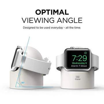 Charger Stand For Apple Watch Series Ultra/8/SE2/7/6/SE/4/3 49mm/45mm/44mm/42mm/41mm/40mm/38mm Durable Silicone Nightstand Mode Apsilon