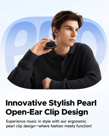 SoundPEATS PearlClip Pro Wireless Earphones Bluetooth 5.4 Opean-Ear Earbuds With AI ENC Clear Call, Multipoint Connection, IPX5 Apsilon