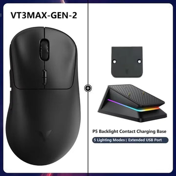 Rapoo VT3 GEN-2 Wireless Gaming Mouse 53g Lightweight 8KHz Polling Rate 26000DPI 10 Programmable Buttons Optical Sensor Apsilon