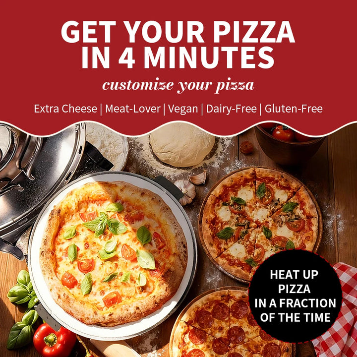 Klaif Electric Pizza Maker, 420℃, 1200 Watt, 5 Separate Temperature Levels, Flame Resistant Stone Plate 1200W 32cm Apsilon