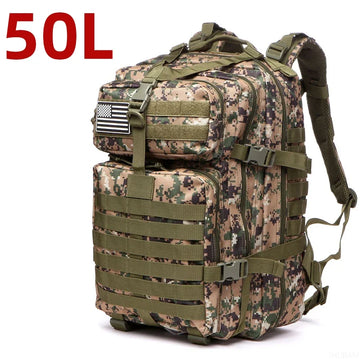 25L/50L 1000D Nylon Waterproof Trekking Fishing Hunting Bag Backpack Outdoor Rucksacks Tactical Sports Camping Hiking Apsilon