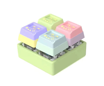 4Keys Finger Button Anti-stress Toys Mechanical Keyboard Keycaps Office Decompression Calming Keychain Gifts for Children Adults Apsilon