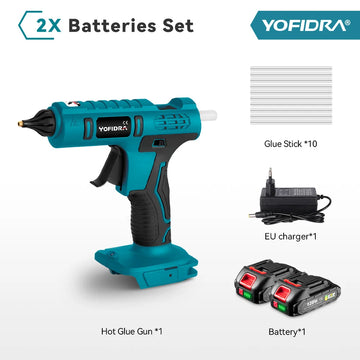YOFIDRA 260° Hot Glue Gun 100W High Temperature Electric Mini Glue Guns Thermo Repair Power Tool For Makita 18-21V Battery Pin Apsilon