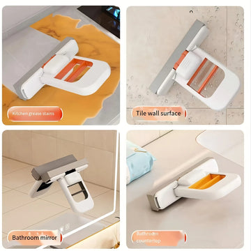 2/8pcs Self-Squeezing Desktop Mops Handheld Sponge Mop for Home Bathroom Kitchen Foldable Tabletop Scrubber Mini Cleaning Tools Apsilon