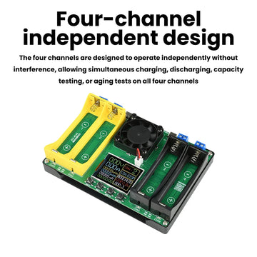 4 Channel 18650+21700 Battery Capacity Resistance Tester Automatic Charge and Discharge Module Electronic Load Tester Apsilon