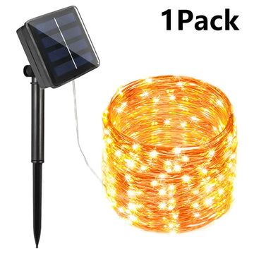 7M/12M/22M/32M LED Solar String Fairy Lights Outdoor Path Garlands Lamp Patio Waterproof Christmas Wedding Garden Street Lights Apsilon