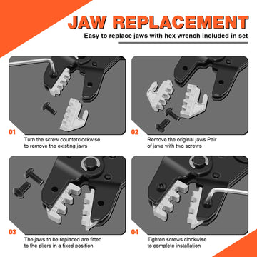 SN-58B 6Jaws Crimping Tool Kit For Dupont JST MOLEX Terminals,No/Pre Insulated Ferrules,Butt Connectors,Solar & Coax Connectors Apsilon