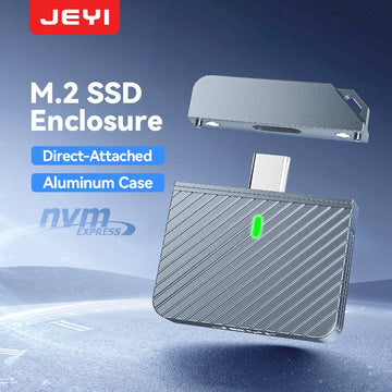 JEYI 2230 M.2 NVMe SSD Enclosure-USB 3.2 (10Gbps)Aluminum Enclosure with Magnetic Protective Cover,Direct-plug Design,TYPE-C Apsilon