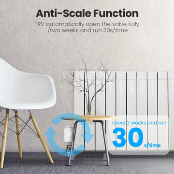AVATTO ZigBee3.0 Thermostat Radiator Actuator Smart TRV Thermostatic Valve Controller Works With Tuya Alexa Google Home Alice Apsilon