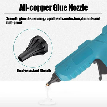 Cordless Electric Hot Melt Glue Gun 11mm Glue Stick Welding Gun Compatible with Makita 18V Battery No Battery Included Perfect Apsilon