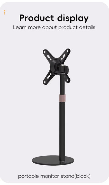 Keepro Portable Monitor Stand Height Adjustable Vesa Monitor Tablet Stand Free Standing Low Profile Desk Mount Monitor Support Apsilon