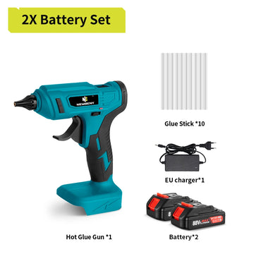 NEWBENY 280°C Electric Hot Melt Glue Gun 11MM 10pcs Glue Sticks Portable Rechargeable DIY Repair Tool For Makita Battery Pin Apsilon
