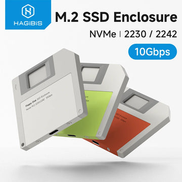 Hagibis 2230 M.2 NVMe SSD Enclosure USB 3.2 Gen 2 to PCI-E M.2 SSD Case 2242 External SSD Floppy Disk for iPhone 17 Pro Laptops Apsilon