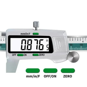ET50 150mm Stainless Steel Digital Caliper 6-Inch 0.01mm High Precision Fraction/MM/Inch Measure Woodworking Thickness Gauge Apsilon