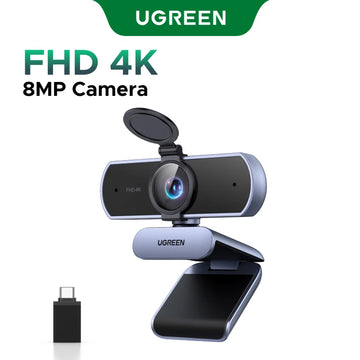 UGREEN 4K FHD 1080P Webcam 8MP for PC, PDAF Auto Focus, Dual AI Noise-Cancelling Mics, Web cam Camera for Zoom/Teams/Google Meet Apsilon