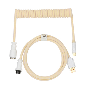 EPOMAKER Mix Pro Coiled Cable 1.5m Double Sleeved Cable for Mechanical Keyboard with Detachable 4-Pin Aviator Connector Apsilon