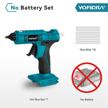 YOFIDRA 260° Hot Glue Gun 100W High Temperature Electric Mini Glue Guns Thermo Repair Power Tool For Makita 18-21V Battery Pin Apsilon