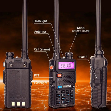 1/2PCS BaoFeng UV-5R 8W Tri-Power Walkie Talkie High Power Dual Band Long Range 128 CH Portable Handheld UV 5R Ham Two Way Radio Apsilon