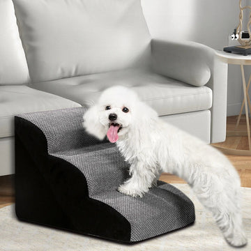 Pet 2/3 Step Dog Stair Cat Pet Ramp Ladder Washable Non Slip Removable Memory Foam Pet Products Ramp for Dog Pet Stairs for Dogs Apsilon