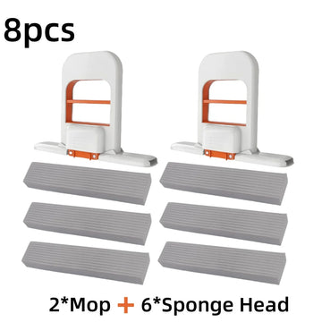 2/8pcs Self-Squeezing Desktop Mops Handheld Sponge Mop for Home Bathroom Kitchen Foldable Tabletop Scrubber Mini Cleaning Tools Apsilon