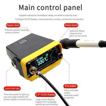 72W T12 Cordless Soldering Station Solder Iron for Dewalt/Makita/Milwaukee/Worx Battery 20V Max Li-ion Battery for DIY Repair Apsilon