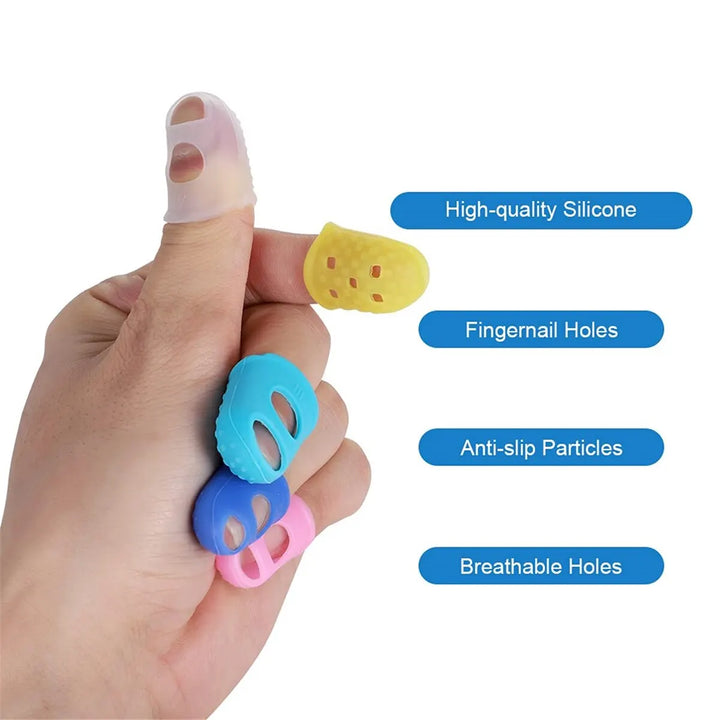 Guitar Fingertip Protectors 10 PCS Silicone Finger Guards 5 Sizes Apsilon