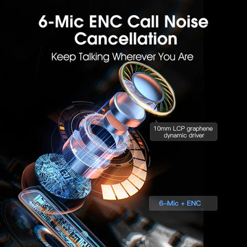 QCY HT05 Melobuds ANC Wireless Earbuds 40dB Multi-Mode ANC 6 Mics AI-Enhanced Calls Bluetooth 5.2 Earphones Transparency 30H Apsilon