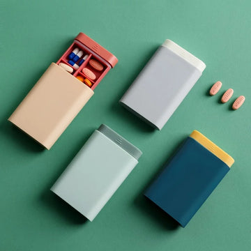 Mini Small Portable Travel Vitamin Box Pill Cases Container Organizer Storage Tablet 7 Days 6 Grids Medicine Fish Oils Apsilon